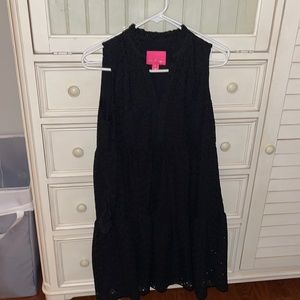 black novella swing dress from lilly pulitzer